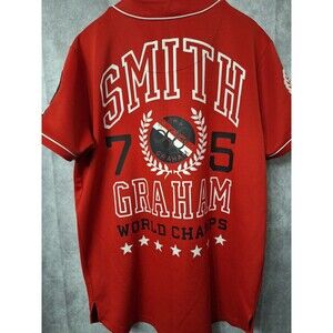Smith and Graham World Champs Olympics Jersey Sz XL Short Sleeve Snap Closure